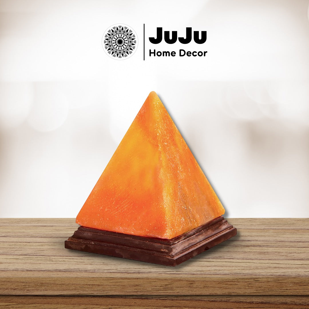 Himalayan Salt Lamp - Premium Quality Illuminated Rock Salt Pyramid-Shaped